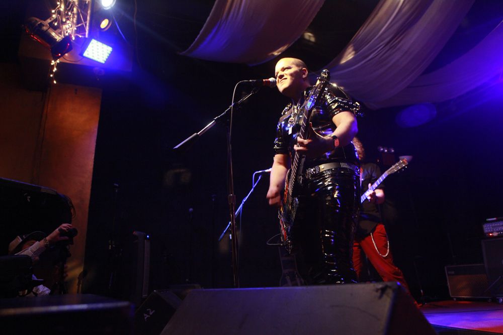 Veteran Punk Rocker Eddie Star performing with his band JoyBox in 2013.