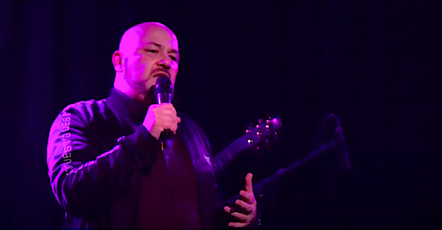 Philip Paul Kelly on stage during the "Elevated Staged Reading" of "Rockquiem For A Wrestler" - June 2020