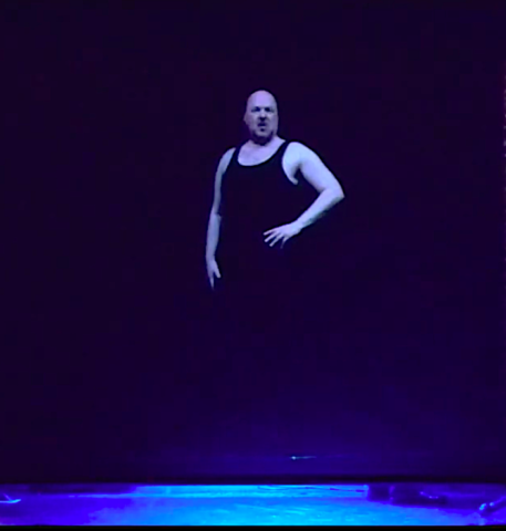 Writer, Director, Singer, and Actor Philip Paul Kelly in a video for the Eddie Star song "Technicolor Dreams" played at the end of the "Elevated Staged Reading" of "Rockquiem For A Wrestler" in June of 2020